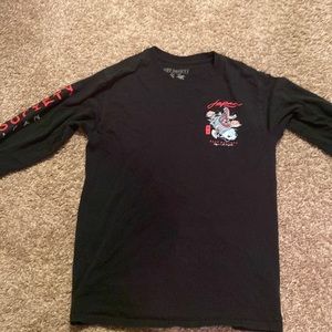 Riot Society Koi Black long sleeve t shirt small